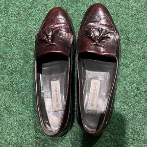 Bruno Magli Made in Italy leather winged tip dress shoes